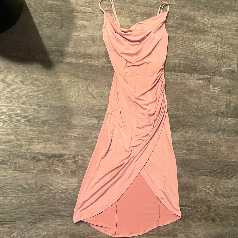 NWT Forever21 Cowl Ruched Tulip Hem Dress - Medium